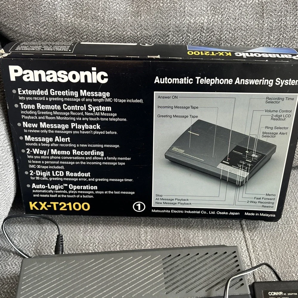 Vintage Panasonic Easa Phone Kx-T2100 Automatic Telephone Answering System